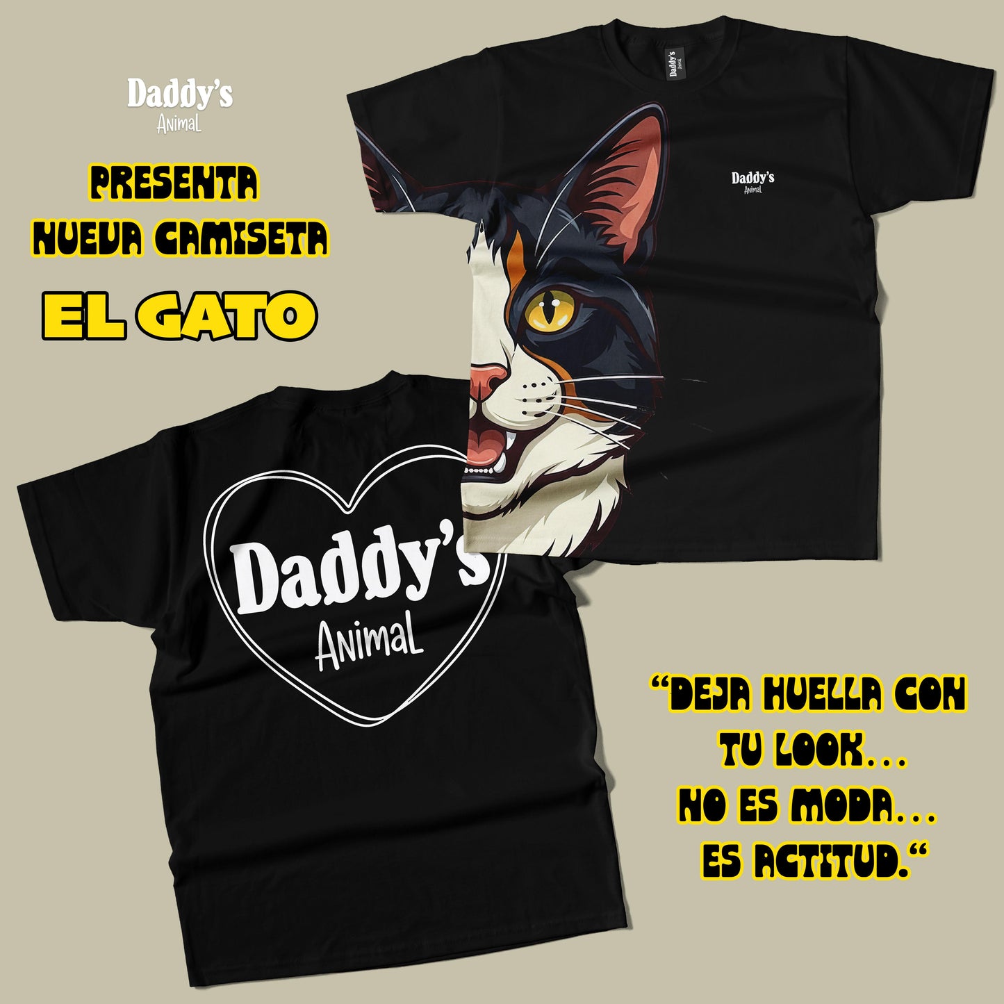 Camiseta gato.